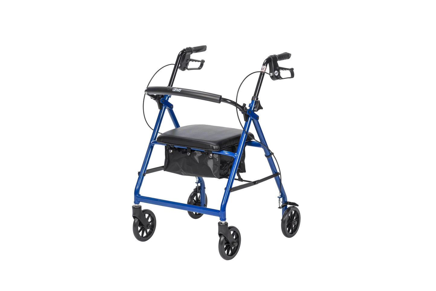 Rollator 6" wheels, padded seat, pouch | SKU D-R800-rd