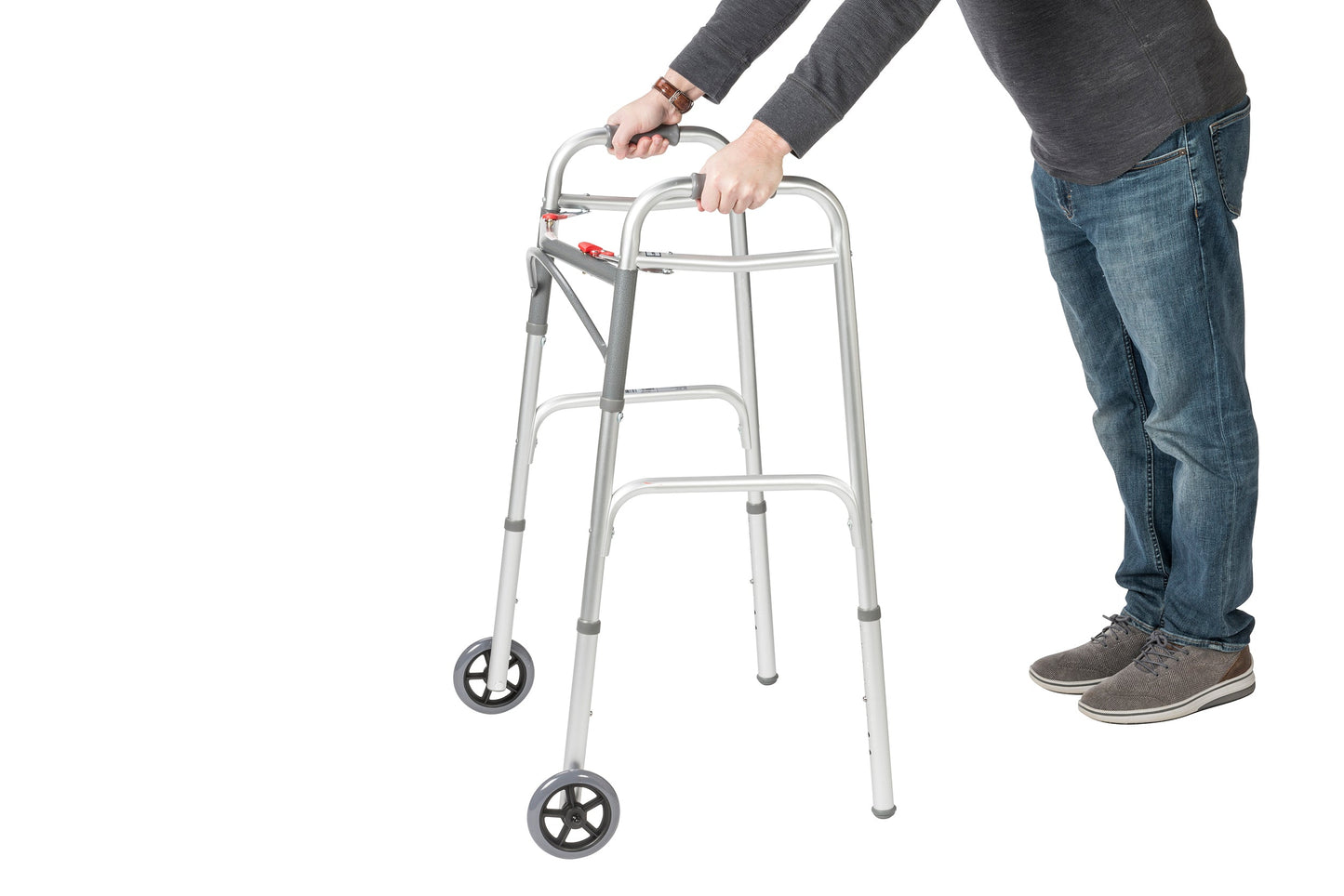 Folding Walker, two wheels 5" (1) | SKU D-10244 - 1
