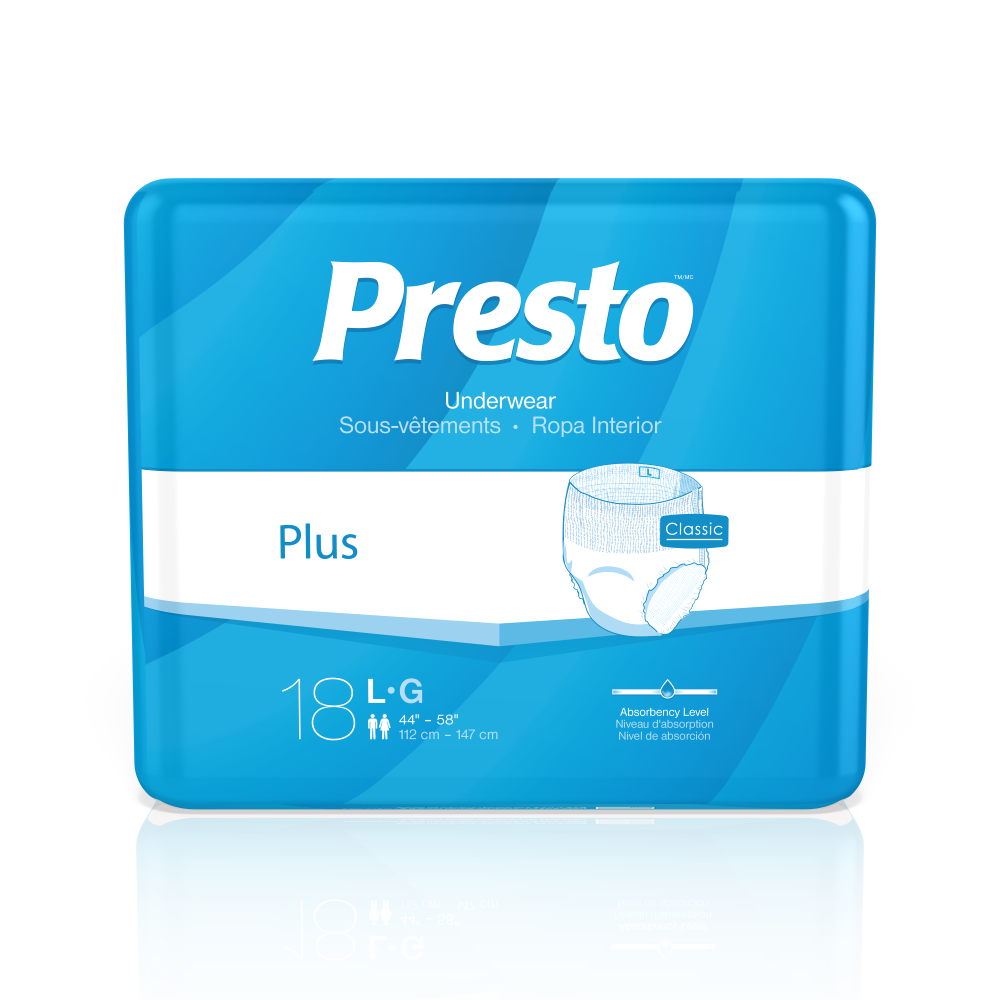 Presto Underwear Plus/Supreme | SKU AUB01020, AUB01040, AUB01050