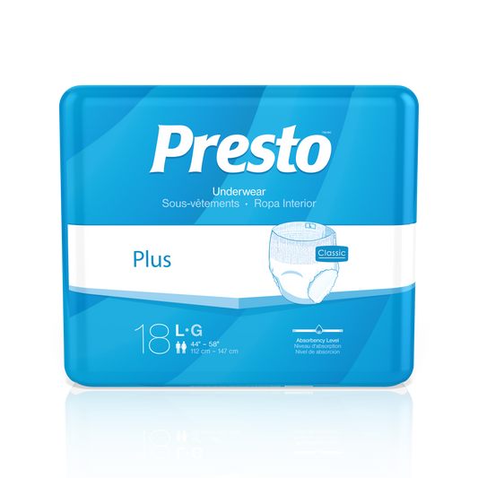 Presto Underwear Plus/Supreme | SKU AUB01020, AUB01040, AUB01050