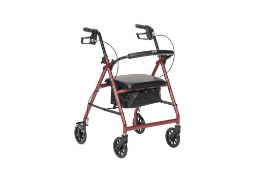 Rollator 6" wheels, padded seat, pouch | SKU D-R800-rd